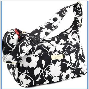 Ju-Ju-Be Black and White Floral Diaper Bag NEW